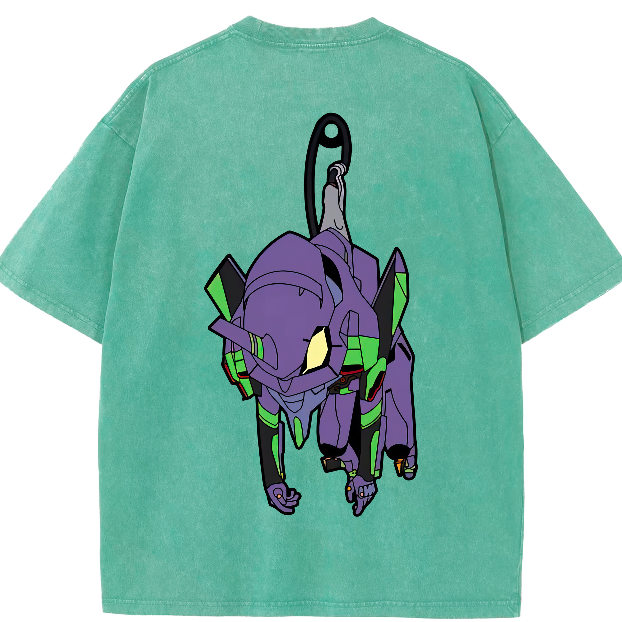 （画像用） EVA 新世紀エヴァンゲリオン 綿100% ヴィンテージ風 半袖Tシャツ（背面プリント）